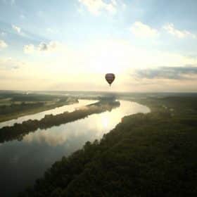 Die Loire vom Himmel aus